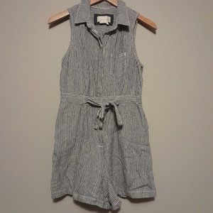 Anthropologie - Blue/White Striped Romper - Size 4